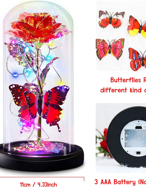 Load image into Gallery viewer, Galaxy Flowers Rose Birthday Gift for Women Mom Grandma, Enchanted Infinity Rose in Glass Dome, Valentines Rose Gifts for Valentine'S Day Mother'S Day Anniversary Wedding
